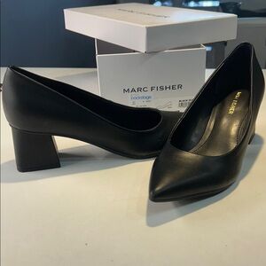 Marc Fisher Black Block Heel Pumps